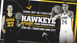 Hawkeye Basketball Exhibition on the Streets of Downtown Iowa City